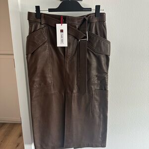ZARA LEATHER SKIRT